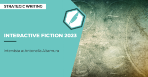 copertina per l'intervista fatta ad Antonella Altamura sul suo progetto di interactive fiction